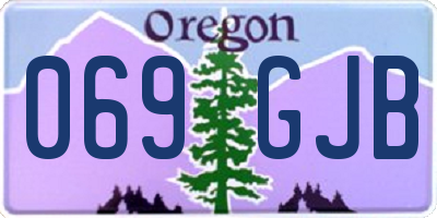 OR license plate 069GJB