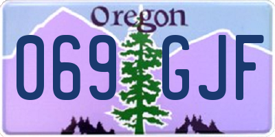 OR license plate 069GJF