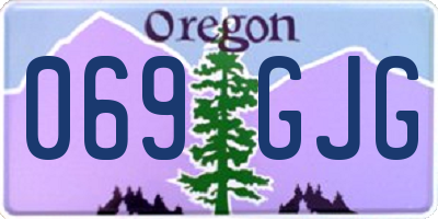 OR license plate 069GJG