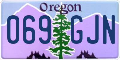OR license plate 069GJN