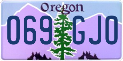 OR license plate 069GJO