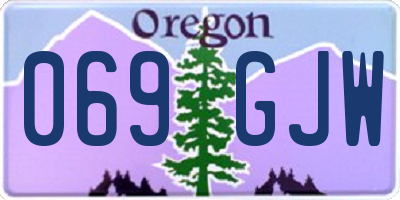 OR license plate 069GJW