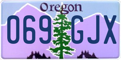 OR license plate 069GJX