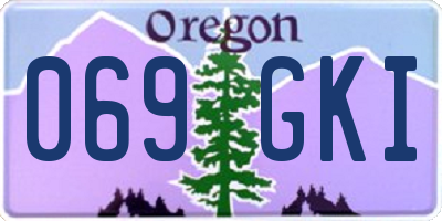 OR license plate 069GKI