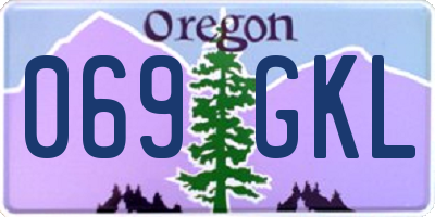 OR license plate 069GKL