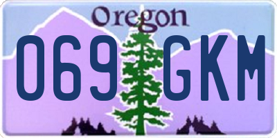 OR license plate 069GKM