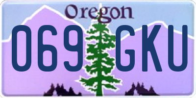 OR license plate 069GKU