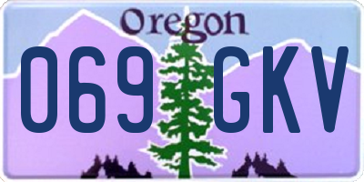 OR license plate 069GKV
