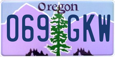 OR license plate 069GKW