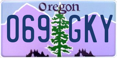 OR license plate 069GKY