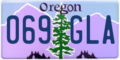 OR license plate 069GLA