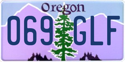 OR license plate 069GLF