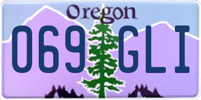 OR license plate 069GLI