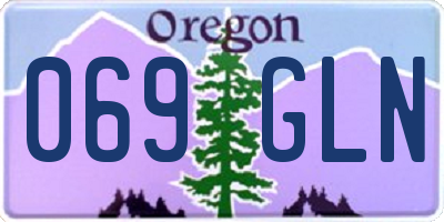 OR license plate 069GLN