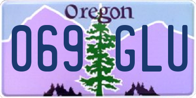 OR license plate 069GLU