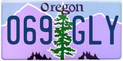 OR license plate 069GLY