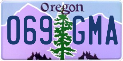OR license plate 069GMA
