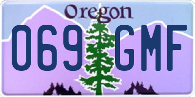 OR license plate 069GMF