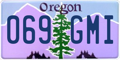 OR license plate 069GMI