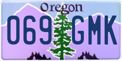 OR license plate 069GMK