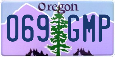 OR license plate 069GMP