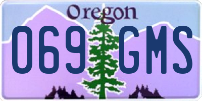 OR license plate 069GMS
