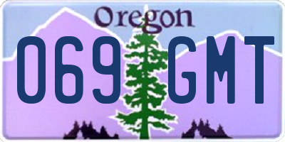 OR license plate 069GMT