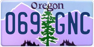 OR license plate 069GNC