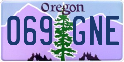 OR license plate 069GNE