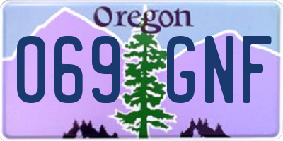 OR license plate 069GNF