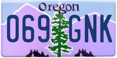OR license plate 069GNK