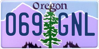 OR license plate 069GNL
