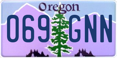 OR license plate 069GNN
