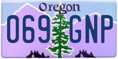 OR license plate 069GNP