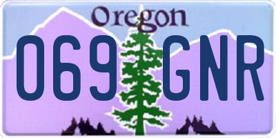 OR license plate 069GNR