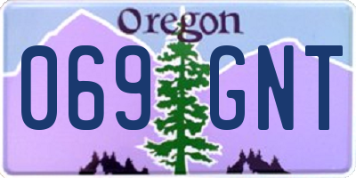 OR license plate 069GNT