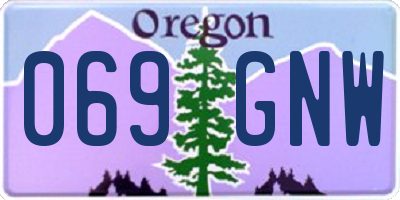 OR license plate 069GNW