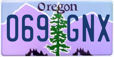 OR license plate 069GNX