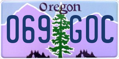 OR license plate 069GOC