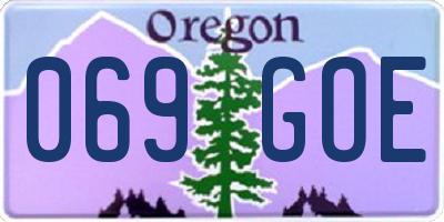 OR license plate 069GOE