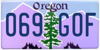 OR license plate 069GOF