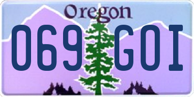 OR license plate 069GOI
