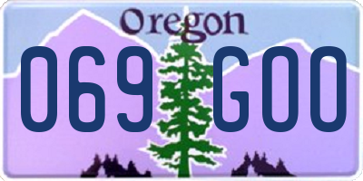 OR license plate 069GOO