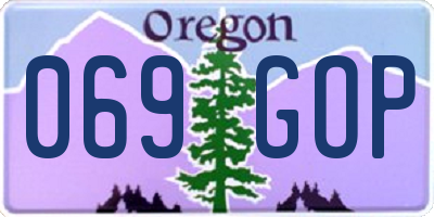 OR license plate 069GOP