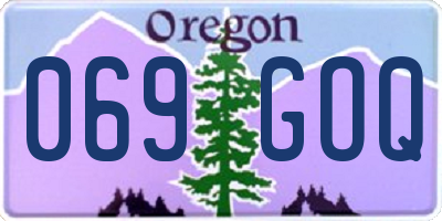 OR license plate 069GOQ