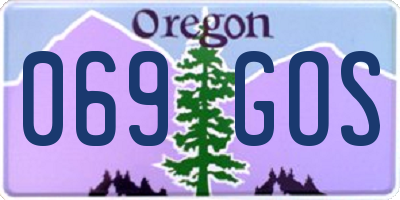 OR license plate 069GOS