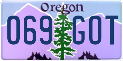 OR license plate 069GOT