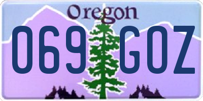 OR license plate 069GOZ