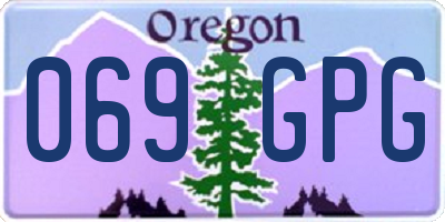 OR license plate 069GPG