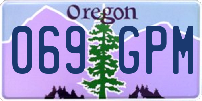 OR license plate 069GPM